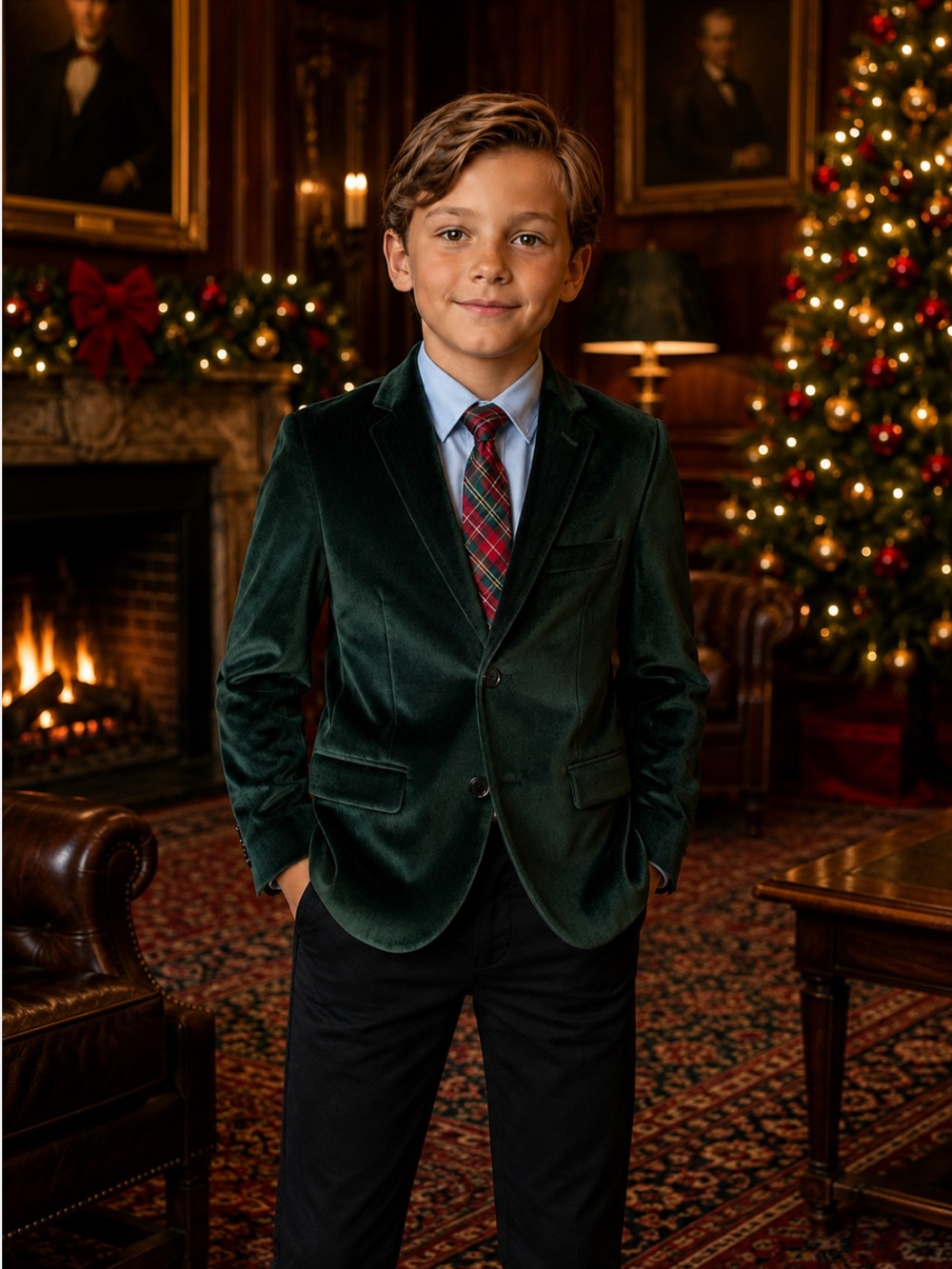 NWT Lauren Ralph Lauren Boys Bloxbury Velvet Blazer Jacket Christmas Holiday